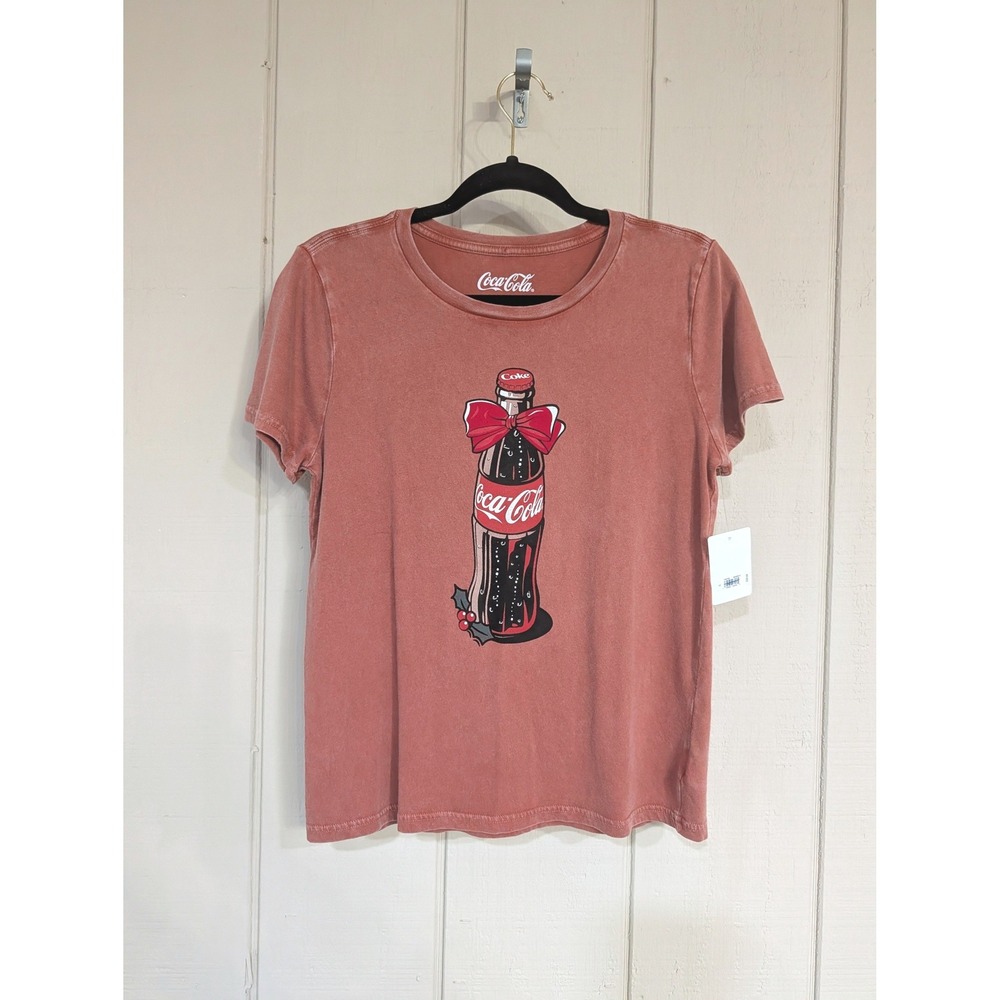 Lucky Brand Coca-Cola Christmas Holiday Graphic T-Shirt Red Small NWT 158259